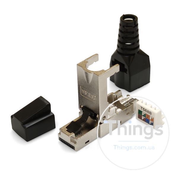 Конектор RJ45 STP кат. 6A, екранований, безінструментальний CM-9801 фото