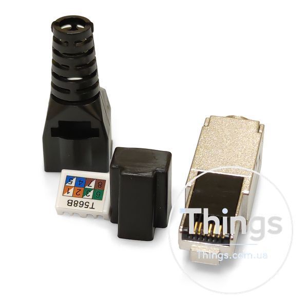 Конектор RJ45 STP кат. 6A, екранований, безінструментальний CM-9801 фото