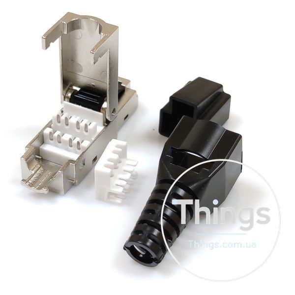 Конектор RJ45 STP кат. 6A, екранований, безінструментальний CM-9801 фото