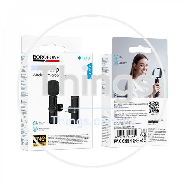 Беспроводной микрофон для телефона USB C &mdash; Borofone BFK16 K2-000083183 фото