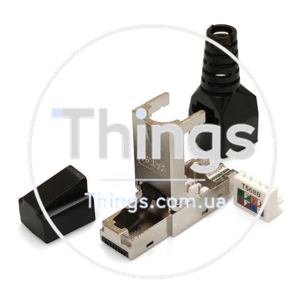 Коннектор RJ45 STP кат. 6A, экранированный, безинструментальный CM-9801 фото