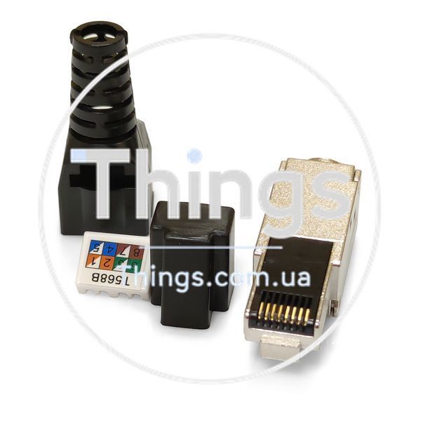 Коннектор RJ45 STP кат. 6A, экранированный, безинструментальный CM-9801 фото