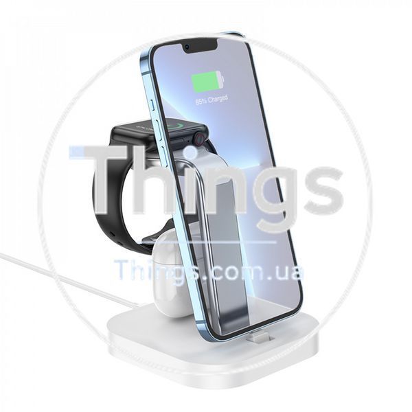 Wireless Charger 3 in 1 Hoco CW43 &mdash; white К2-000077471 фото