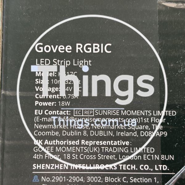 Умная светодиодная лента Govee H617C 10м с Bluetooth RGBIC подсветка K1-000530 фото