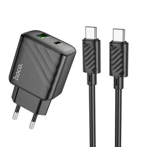 Мережевий Зарядний Пристрій Hoco CS23A 1USB/1USB-C PD/QC 30W+Type-C to Type-C Од1-00041172 фото