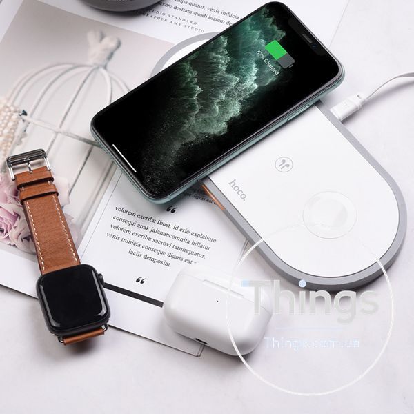 Wireless Charger 3 in 1 Hoco CW24 &mdash; White К2-000077469 фото