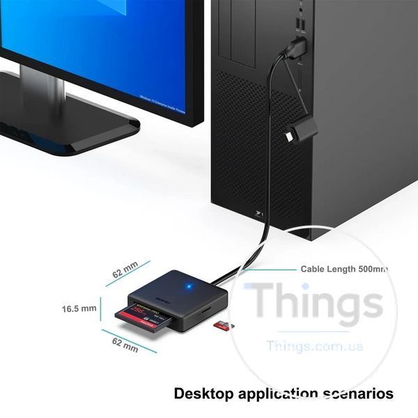 Картридер BENFEI для карт пам'яті USB-C/USB 3.0 адаптер пристрій читання карт пам'яті 4в1 портативний багатофункціональний K1-000431 фото