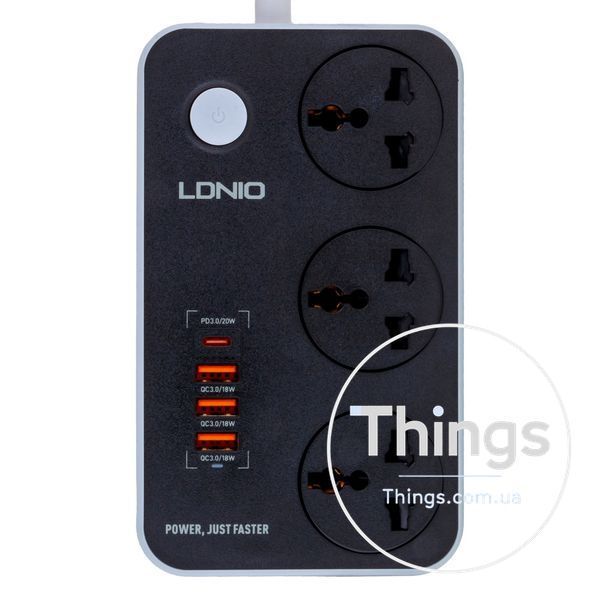 Мережевий Подовжувач LDNIO SC3412 3 ports / PD / 3USB QC 3.0 Од1-00033216 фото