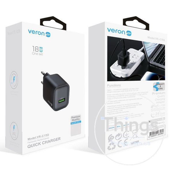 Home Charger | 18W | 1U &mdash; Veron VR-C15Q К2-000079241 фото
