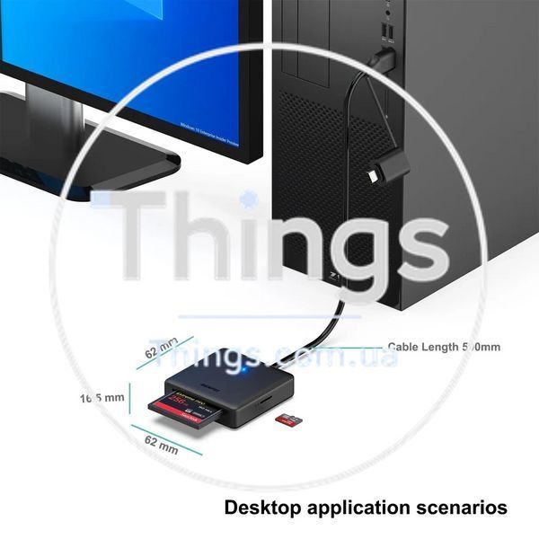 Картридер BENFEI для карт памяти USB-C/USB 3.0 адаптер устройство чтения карт памяти 4в1 портативный многофункциональный K1-000431 фото