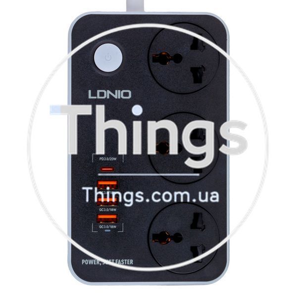 Мережевий Подовжувач LDNIO SC3412 3 ports / PD / 3USB QC 3.0 Од1-00033216 фото
