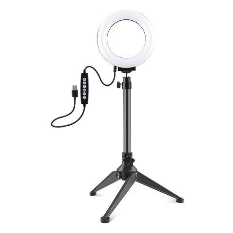 Кільцева USB RGBW LED лампа Puluz PKT3049B 4.7"+ настільний штатив РР-PKT3049B фото