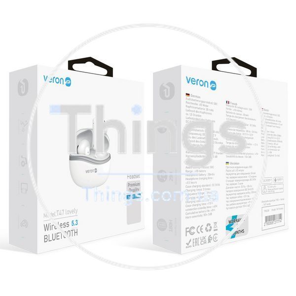 Bluetooth гарнітура TWS &mdash; Veron - T47 lovely K2-000078733 фото