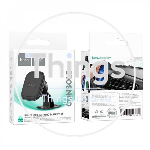 Автодержатель магнитный на клейкой основе Hoco H30 &mdash; Black К2-000078194 фото