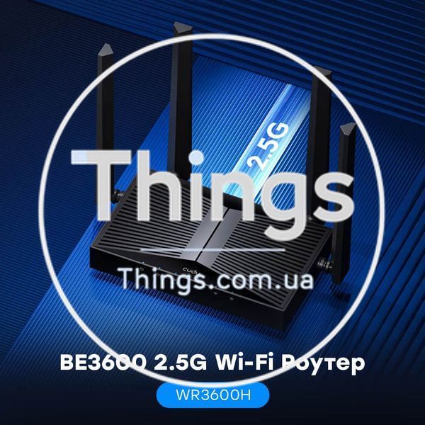 WiFi 7 Mesh-маршрутизатор Cudy WR3600H 2.5G дводіапазонний BE3600 K3-73-00557 фото