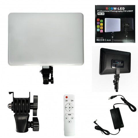 Лампа видеосвет LED RGB PM-36 36x25 cm 352 Lights 3000K-6500K Remote Adapter К2-000073793 фото