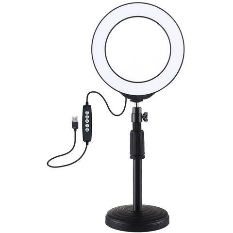 Кільцева USB RGBW LED лампа Puluz PKT3047B 6.2"+ настільне кріплення РР-PKT3047B фото