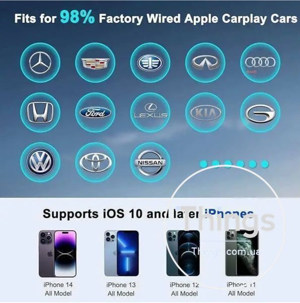 Автомобільний адаптер для бездротового зв'язку CarPlay і Apple Wireless Car Adapter K1-000335 фото