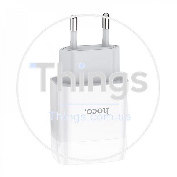 Home Charger 2.4A 2U USB C Cable (1m) Hoco C73A &mdash; White K2-000068642 фото