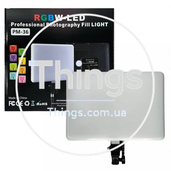 Лампа видеосвет LED RGB PM-36 36x25 cm 352 Lights 3000K-6500K Remote Adapter К2-000073793 фото
