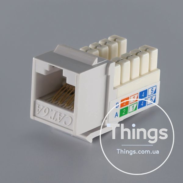 Модуль KeyStone RJ45 UTP, кат. 5e, 6, 6a, 110, Slim, W - 16.6 мм CM-10436 фото