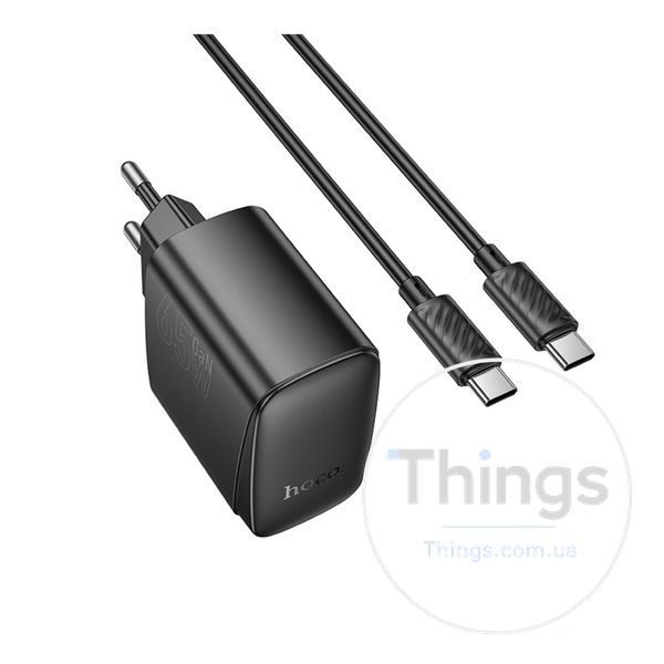 Мережевий Зарядний Пристрій Hoco CS63A 1USB/1USB-C PD65W/QC GAN+Type-C to Type-C Од1-00045171 фото