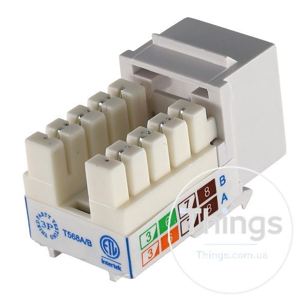 Модуль KeyStone RJ45 UTP, кат. 5e, 6, 6a, 110, Slim, W - 16.6 мм CM-10436 фото