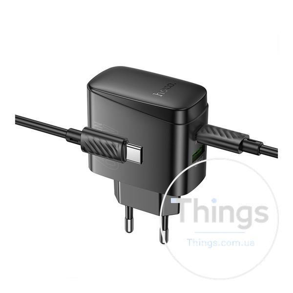 Мережевий Зарядний Пристрій Hoco CS63A 1USB/1USB-C PD65W/QC GAN+Type-C to Type-C Од1-00045171 фото