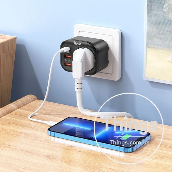 Home Charger 20W PD 2U Hoco NS3 &mdash; Black К2-000077487 фото
