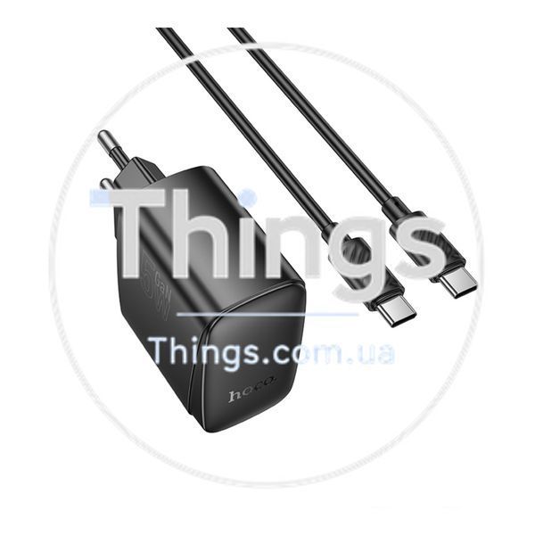 Мережевий Зарядний Пристрій Hoco CS63A 1USB/1USB-C PD65W/QC GAN+Type-C to Type-C Од1-00045171 фото