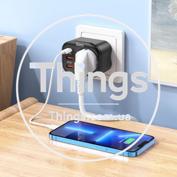 Home Charger 20W PD 2U Hoco NS3 &mdash; Black К2-000077487 фото