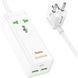 Мережевий фільтр 2500W 2U | 1P | 1C 30W | 1.5m &mdash; Hoco AC9A &mdash; White К2-000080503 фото 1