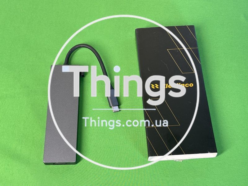Хаб Док-станция Концентратор Elexlinco G-TP016N 5-in-1 USB-C Adapter with 4K HDMI, 100W Power Delivery K1-000168 фото