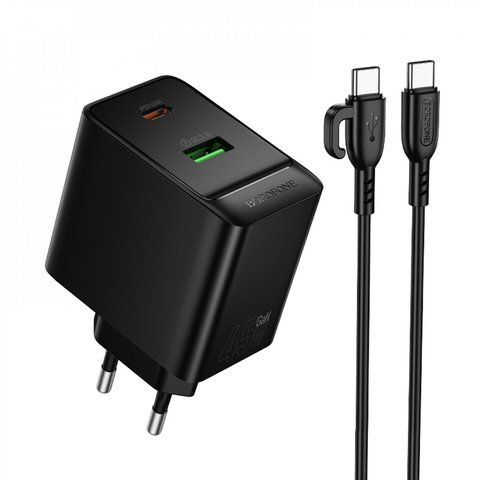 Home Charger 45W PD QC3.0 C to C Cable (1m) Borofone BAS16A K2-000083238 фото