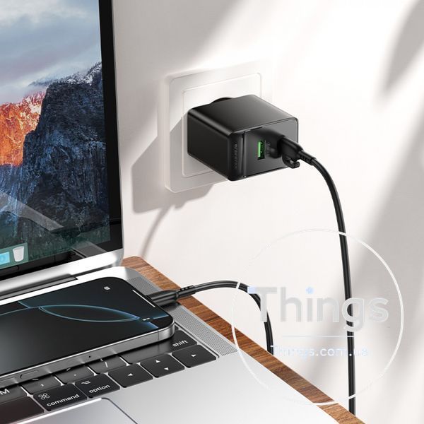 Home Charger 45W PD QC3.0 C to C Cable (1m) Borofone BAS16A K2-000083238 фото