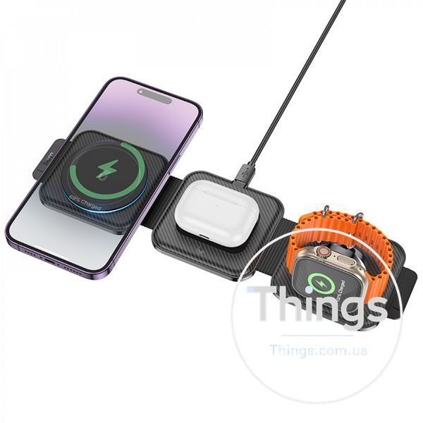 Magnetic Wireless Charger 3 in 1 Hoco CQ4 &mdash; Black К2-000078189 фото