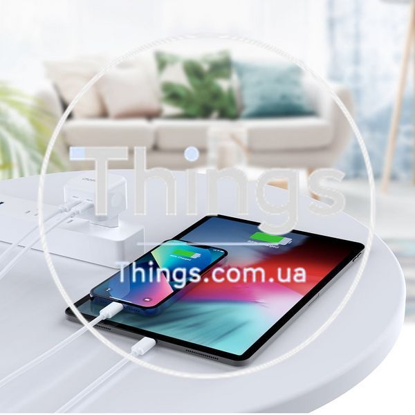 Мережевий зарядний пристрій Choetech Q5008 PD35W 2xUSB-C White K3-43-00173 фото