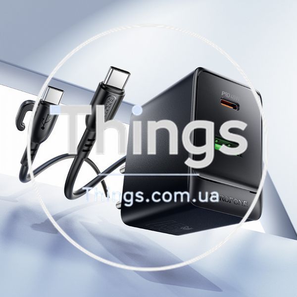 Home Charger 45W PD QC3.0 C to C Cable (1m) Borofone BAS16A K2-000083238 фото