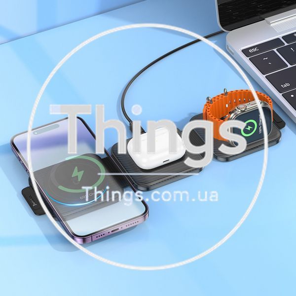 Magnetic Wireless Charger 3 in 1 Hoco CQ4 &mdash; Black К2-000078189 фото