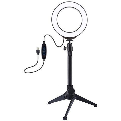 Кільцева USB LED лампа Puluz PKT3031 4.7 "+ настільний штатив РР-PKT3031 фото