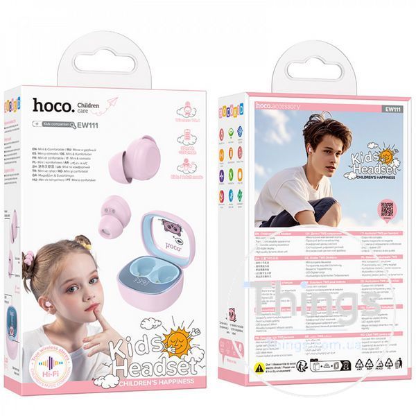 Bluetooth гарнітура TWS Hoco EW111 &mdash; Pink К2-000080729 фото