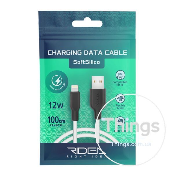 Кабель USB Ridea RC-M134 Soft Silico 12W Lightning Од1-00037064 фото