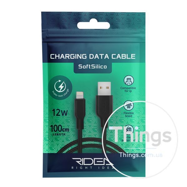 Кабель USB Ridea RC-M134 Soft Silico 12W Lightning Од1-00037064 фото