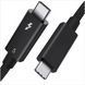 Кабель Thunderbolt 5 черный 0.8 м Intel Certified 80Gbps/120Gbps видео 240W PD3.1 плетеный Nylon USB4/TB4/3 Mac/iPhone K1-000861 фото 1