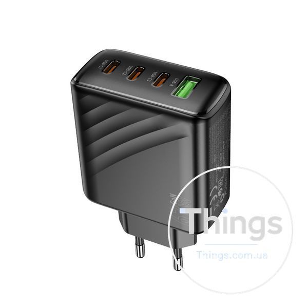Мережевий Зарядний Пристрій Hoco CS27A 3USB-C/1USB PD/QC 67W Од1-00045252 фото