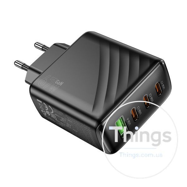 Мережевий Зарядний Пристрій Hoco CS27A 3USB-C/1USB PD/QC 67W Од1-00045252 фото