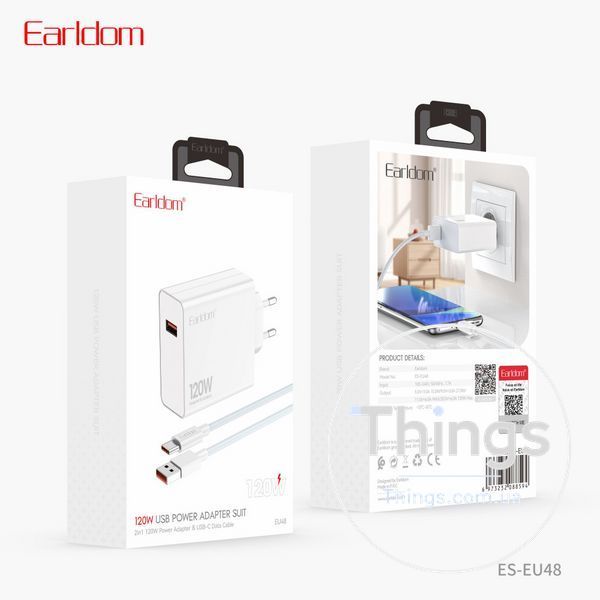 Home Charger | 120W | 1U | USB C Cable (1m) &mdash; Earldom ES-EU48 K2-000083378 фото