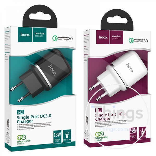 Home Charger | 18W | QC3.0 &mdash; Hoco N3 &mdash; White К2-000071422 фото