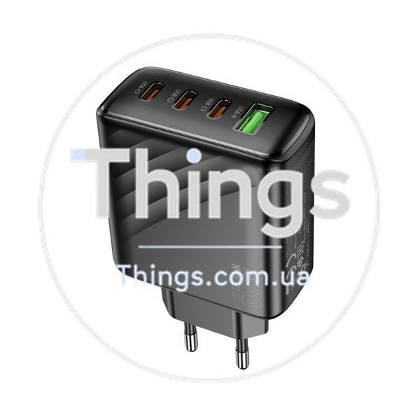 Мережевий Зарядний Пристрій Hoco CS27A 3USB-C/1USB PD/QC 67W Од1-00045252 фото