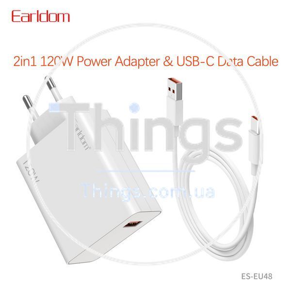 Home Charger | 120W | 1U | USB C Cable (1m) &mdash; Earldom ES-EU48 K2-000083378 фото